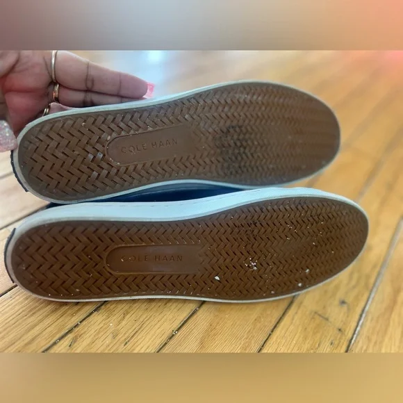 Cole Haan Grand Cross Court Sneakers Shoes Women’s 10 Blue Velvet Casual preppy - Picture 7 of 9